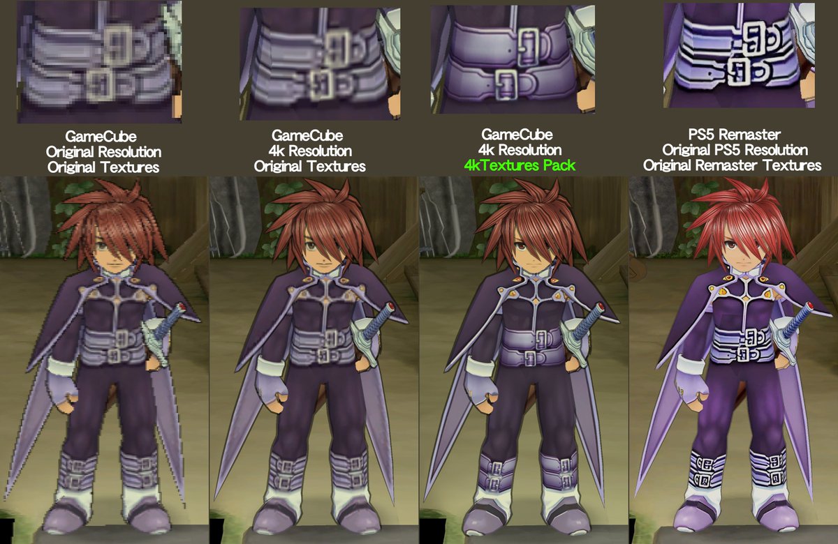 LifeBottleProd's tweet photo. Got some good news for all the Symphonia fans out there.
We made an HD texture pack just for you guys. Thanks to Pandavenom, Kaaboose, and Radisnoir, we got Symphonia looking properly upscaled.
#talesof #talesofsymphonia #hdtexture #テイルズオブ https://t.co/DZFxP4y4Eq