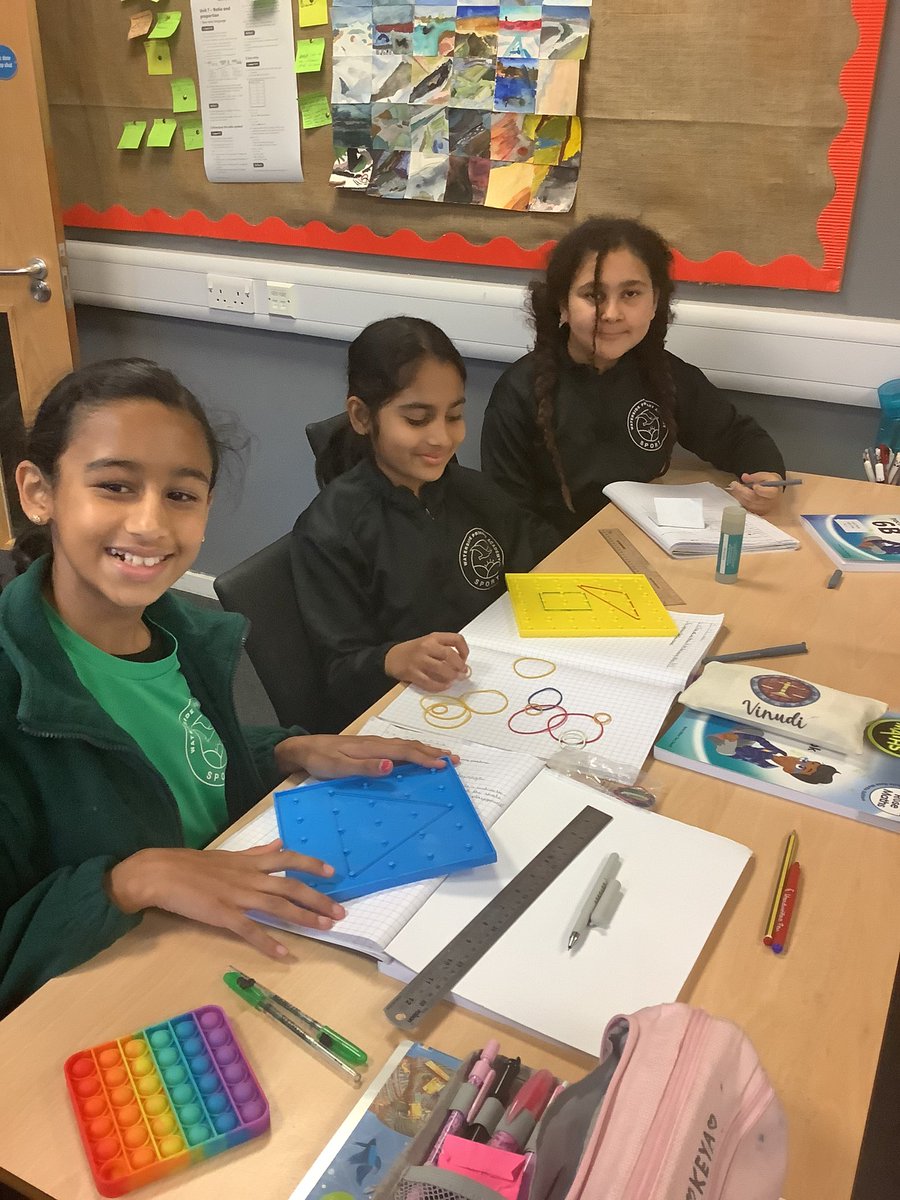 Gade_WPA's tweet image. Great use of resources in today’s maths lesson where we were looking at creating our own scaled down shapes and working out the real life measurements using ratio! #WatersideMaths