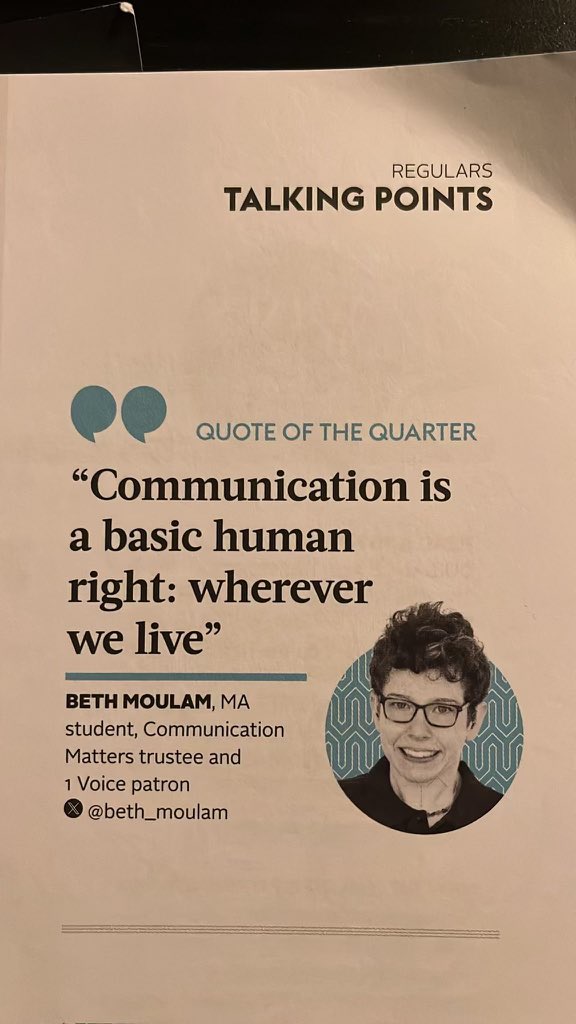 Thank you <a href="/RCSLT/">RCSLT 💙</a> Bulletin for including this in the latest edition. So privileged to have been the closing keynote at your 2023 conference. <a href="/Comm_Matters/">Communication Matters</a> <a href="/1VoiceAAC/">1Voice</a>