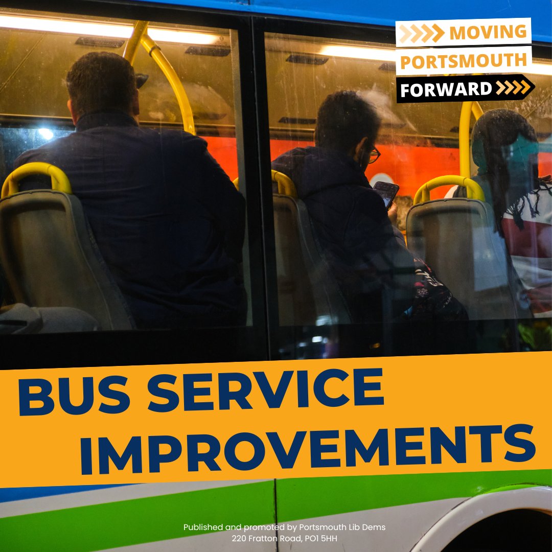 Exciting News! After listening to residents, our Lib Dem-led Portsmouth City Council has secured funding to improve the cities bus travel with: 🚌Discounts for under 19s. 🚌Expanded timetables. 🚌More free weekends. portsmouthlibdems.org.uk/news/article/b…