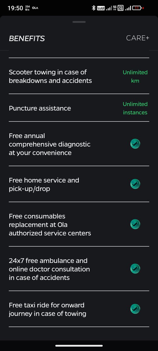 MsDoriya's tweet photo. Except Free consumables, no single service provided under #OLACAREPLUS don't buy ola care plus @bhash @OlaEV_parody @OlaElectric @BandBajaateRaho @OlaScooter https://t.co/LoajXBrnqZ