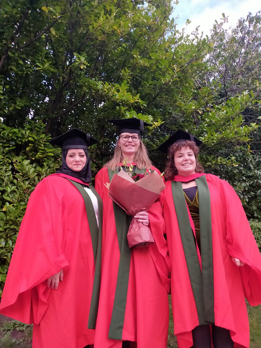FrickeSilke's tweet photo. Proud PhD supervisor moment! Lovely to see you both walk across the stage today @DeemaSLP and @SaraLav_ ! Congratulations again! @HCS_Sheffield https://t.co/vy8hLitUuV
