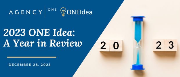 AgencyONELLC's tweet photo. We wrote numerous ONE Ideas last year on a range of topics. With so many articles, you may have missed a few. Lucky for you, we have a 2023 ONE Idea Year in Review! 😄

Click on the link below to find all of our 2023 ONE Ideas in one place🔎

https://t.co/ZiJmxr5bpC https://t.co/mV5b7sde42