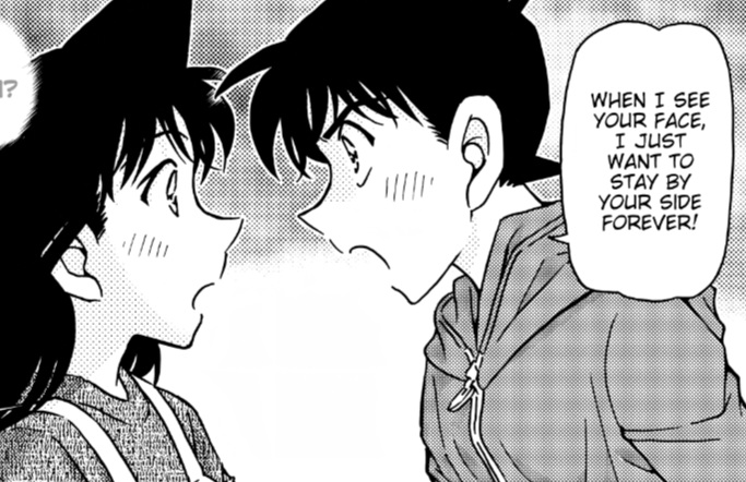 ShinichiMouri2's tweet photo. Yes, I'm rereading the previous case (Lol).  Does no one have "the vibe" that Shinichi feels a very passionate love for Ran? ❤️‍🔥 https://t.co/9A41etFH2N