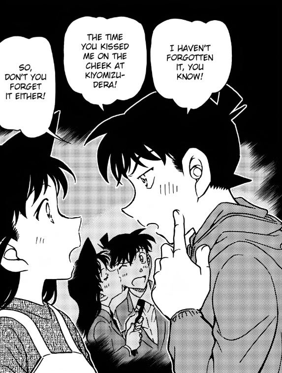 ShinichiMouri2's tweet photo. Yes, I'm rereading the previous case (Lol).  Does no one have "the vibe" that Shinichi feels a very passionate love for Ran? ❤️‍🔥 https://t.co/9A41etFH2N