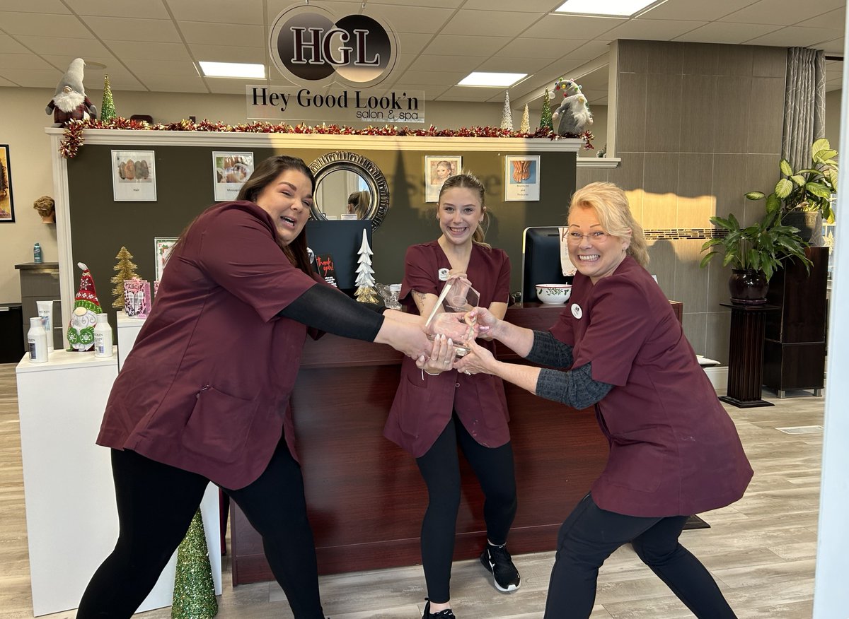 We have the best members! Thank you to our friends at Hey Good Look'n Salon & Spa for helping us celebrate being named #ChamberoftheYear! #weloveourmembers #trophytour #choosenorthcentral #visitnorthcentral #chamberstrong #fitchburg #northcentralma