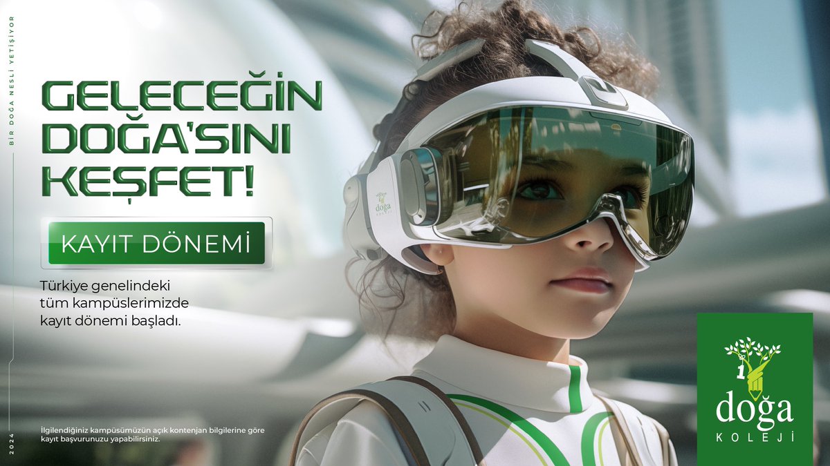 Geleceğin Doğa'sını Keşfet!
Eğitimin Türkiye'deki Lideri Doğa Kolejinde kayıt dönemi başladı. 
Bilgi ve kayıt için; dogakoleji.k12.tr/kayit/