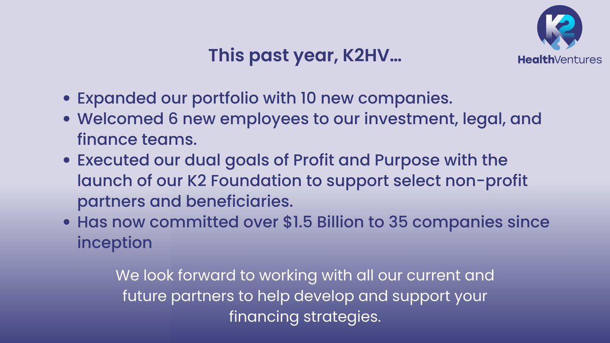 K2HVenture's tweet photo. As we enter 2024, our team would like to reflect on K2HV’s progress and accomplishments. Learn more in our Year End Letter: https://t.co/0U7cqoxaT5 https://t.co/0QDzYNK7MJ