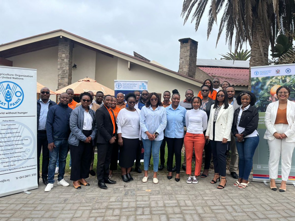 faosfsafrica's tweet photo. Read more about how the 🇪🇺#EU funded #STOSAR Project is strengthening agricultural information management systems 📊in #Namibia for enhanced agricultural production and market access 👉https://t.co/wwBvlPcwJI https://t.co/g6e24Tn3tP