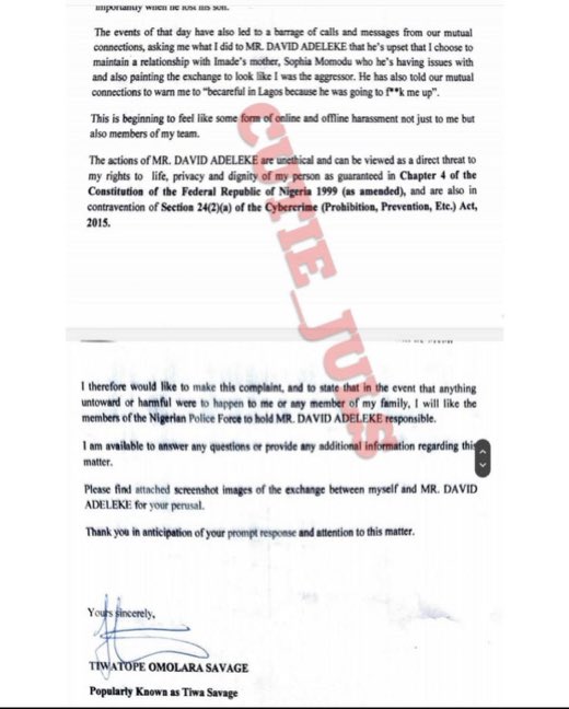 _bigade_'s tweet photo. Just In 🚨 Tiwa Savage takes legal steps as she petitions Davido https://t.co/IUfkfKnqJc