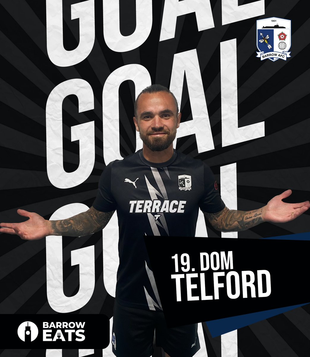 BarrowAFC_Bteam's tweet photo. 79' GOAL NUMBER SIX FOR THE BLUEBIRDS

Dom Telford bagged his hattrick and Barrow's sixth when Sam Bellis played the ball into Ged Garner, who played a low cross into Dom who finished calmly into the bottom corner.

🦐🦐2-6🐦🐦

#WeAreBarrow https://t.co/w5rDlLWUXJ