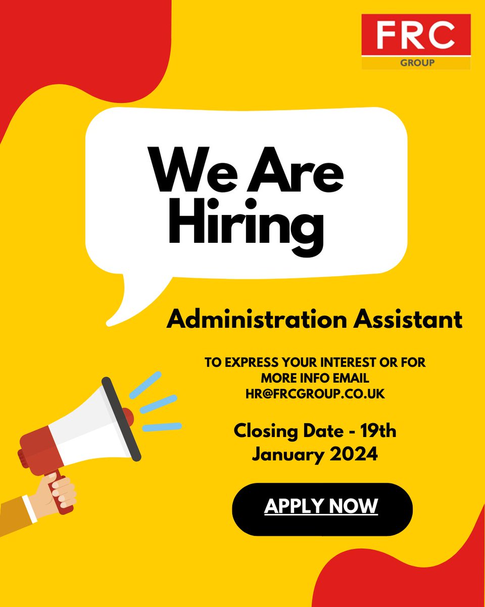 FRC_Group's tweet image. We Are Hiring!👋

We're looking for an Administration Assistant to join our People &amp;amp; Culture Team

To find out more and apply, click on the link below 👇

tinyurl.com/4shs69uh

#hiring #liverpooljobs