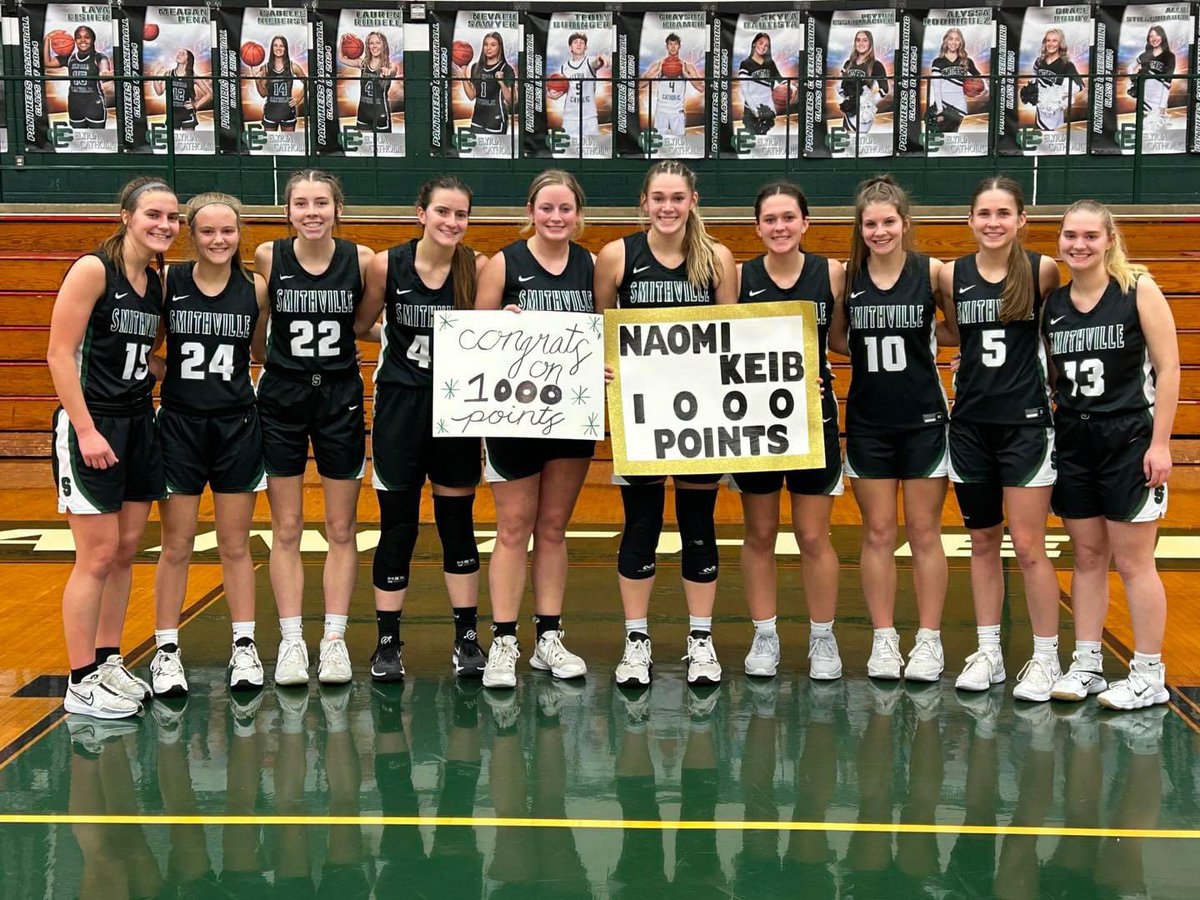 WCSSportsPage's tweet photo. Smithville’s Naomi Keib reached 1,000 points last night during a win over Elyria Catholic 60-54 https://t.co/XrQkHDtRsK