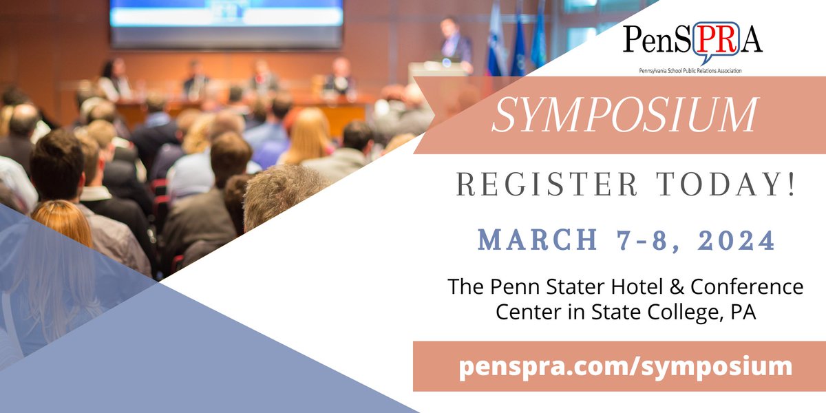 Join us for the PenSPRA Symposium on March 7 & 8 for the largest gathering of school PR professionals in PA! Learn how to profile your audience like an FBI agent and make friends with Artificial Intelligence (AI), among other topics. Register today at penspra.com/event-5402278