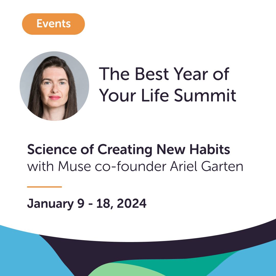 Join @ChooseMuse co-founder Ariel Garten as she shares The Science of Creating New Habits at The Best Year of Your Life Summit from January 9 - 18. 👉 Claim your free spot here: bestyear.krtra.com/t/5wdi6SozEfYf #newhabits