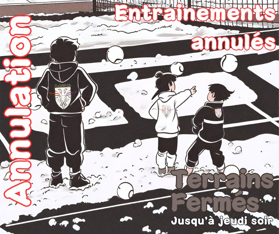 Nos terrains de foot seront fermés jusqu'à jeudi soir pour assurer la sécurité de tous et maintenir la qualité de nos installations.