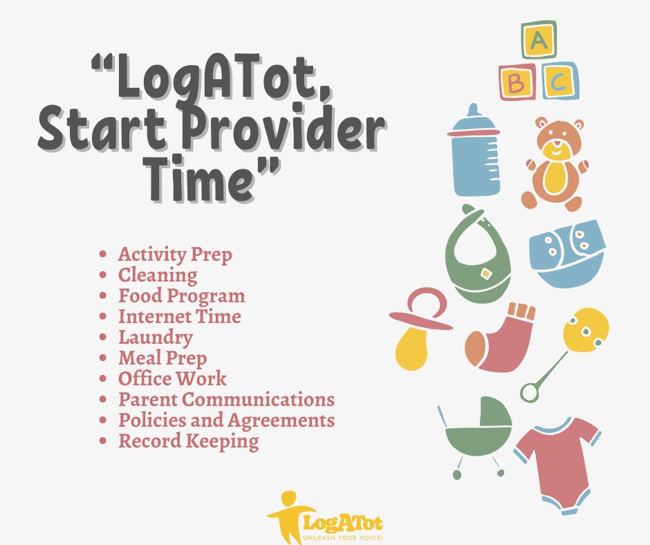LogATotListens's tweet photo. With LogATot, simply use your voice to track your provider time, in real time. 

"LogATot, start provider time" - it's that easy. 

https://t.co/YEb4Q0WGMn

#familychildcareprovider #familychildcare #inhomedaycare #inhomechildcare #childcare #daycareprovider #unleashyourvoice https://t.co/1ls5Cbvgch
