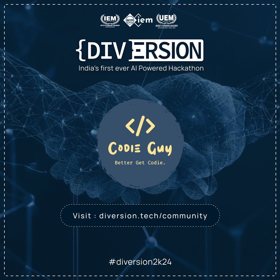 Diversion2K26's tweet photo. Welcome! 🎉
@codie_guy https://t.co/g5twDrYex9