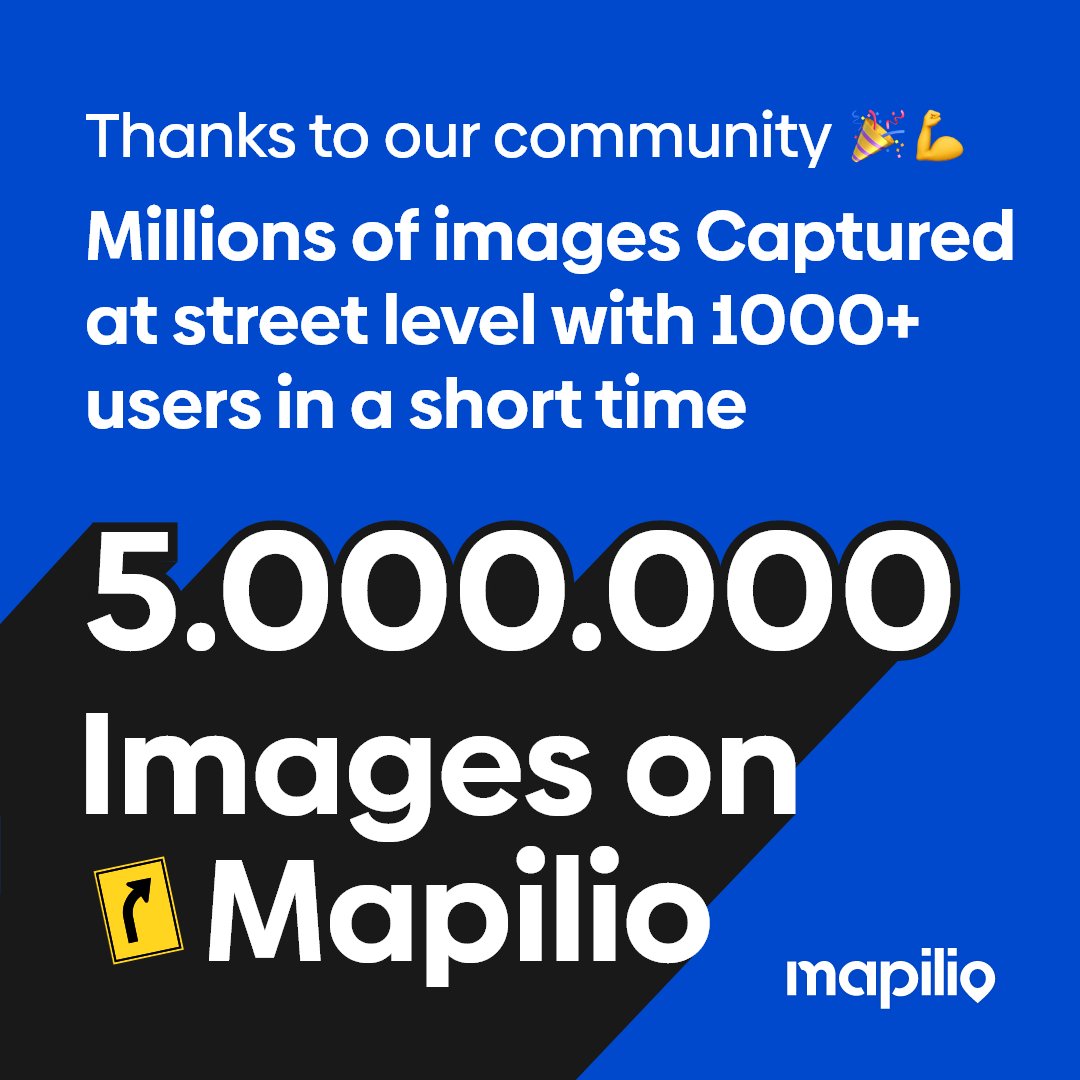 mapiliocom's tweet photo. We have come together with more than 1000 members on Mapilio's captivating platform to obtain a staggering 5 million street-level images 🌍📸

https://t.co/yhSWS2wSQk https://t.co/R5UEGoFBA0