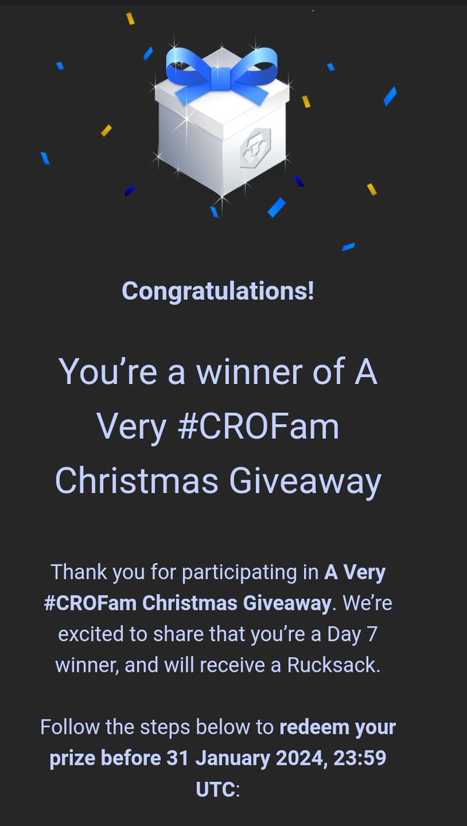 Gm #crofam   ! The Day starts with a giveaway prize!! 🤩🤩🤩🎉🎉💎💎
This is what I need for travel! 💪🏻🦁

Thanks @cryptocom @cryptocomnft @kris @ericnode 

#Christmasgiveaway #Giveaway #Christmas2023 #FFTB    #BornBrave    $CRO