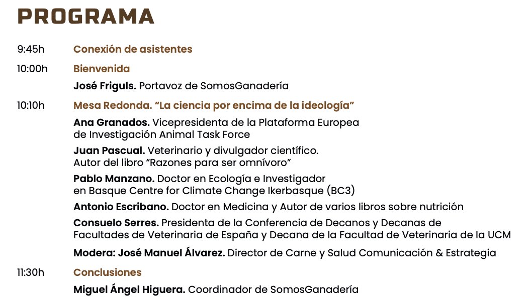 ¿Cuál es evidencia científica que respalda la contribución de la ganadería a la sociedad? Puedes conocer todos los detalles el próximo 24 de enero a las 10:00 horas el Desayuno Informativo ONLINE de SomosGanadería realidadganadera.es/home/actividad…