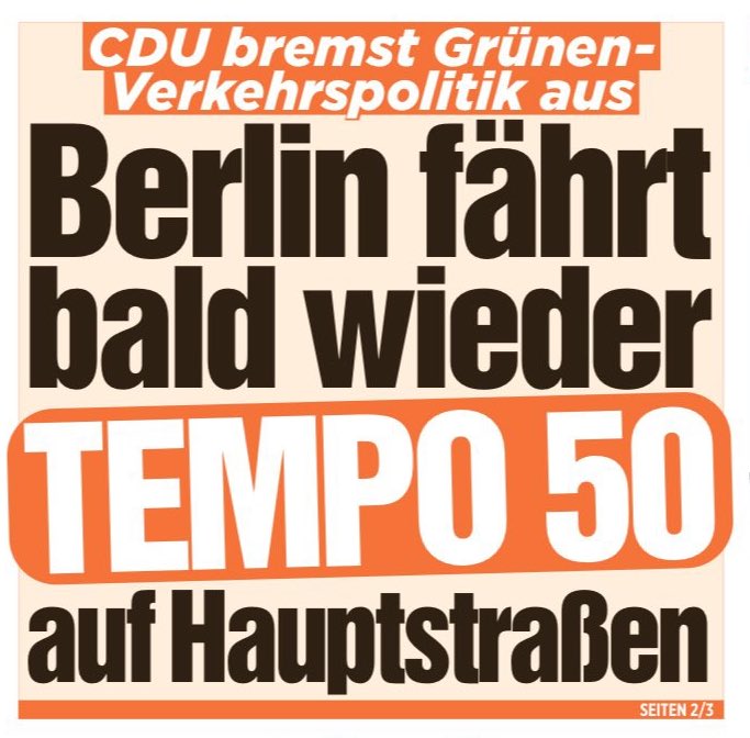 Ottilie Klein (@ottilie_klein) on Twitter photo Kein Schneckentempo auf Hauptstraßen. Wir wollen, dass der Verkehr fließt. Deshalb soll bis zum Sommer auf 25 Hauptstraßen wieder regulär Tempo 50 gelten. Wohnkieze wollen wir vom Verkehr entlasten. Tempo 30 v.a. dort, wo es sinnvoll ist. <a href="/CDUBerlin_AGH/">CDU-Fraktion Berlin</a> #MachenfürBerlin Kein Schneckentempo auf Hauptstraßen. Wir wollen, dass der Verkehr fließt. Deshalb soll bis zum Sommer auf 25 Hauptstraßen wieder regulär Tempo 50 gelten. Wohnkieze wollen wir vom Verkehr entlasten. Tempo 30 v.a. dort, wo es sinnvoll ist. <a href="/CDUBerlin_AGH/">CDU-Fraktion Berlin</a> #MachenfürBerlin