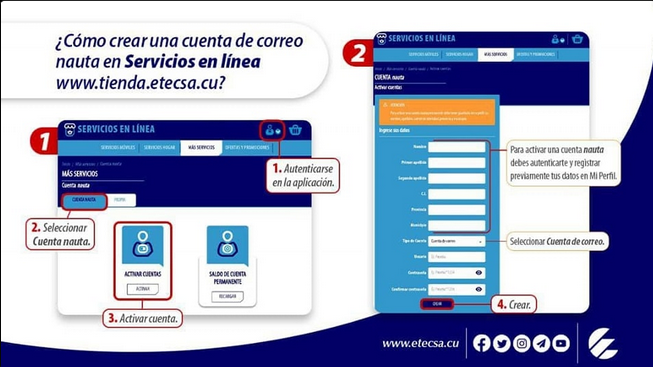 H3110Rosangel's tweet photo. ¿Necesitas tener acceso a  una cuenta de correo nacional?  Puedes creártela a través de #ServiciosEnLínea
@ETECSAGranma
@ETECSA_Cuba https://t.co/1QU7tdRTAp