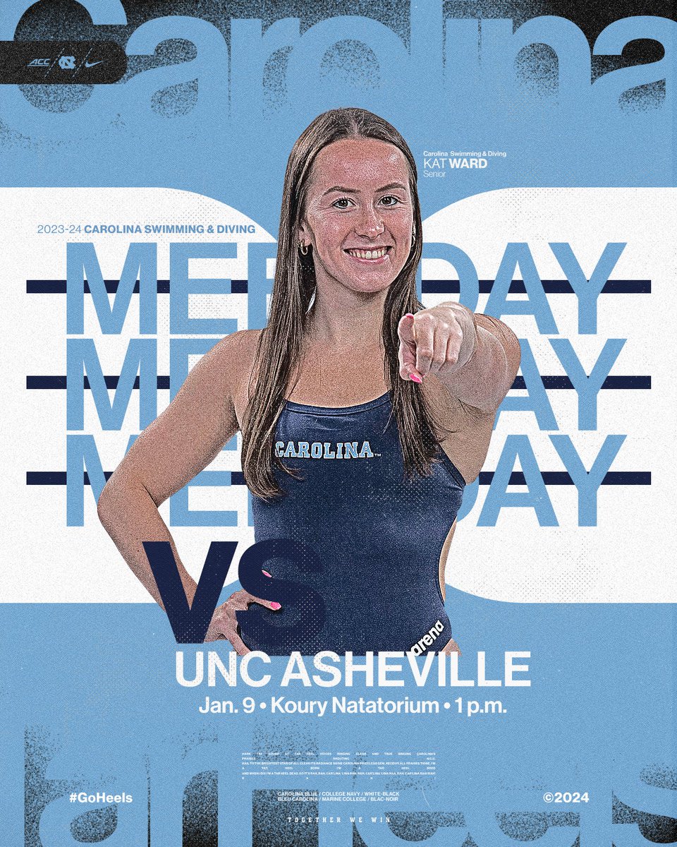 uncswimdive's tweet photo. It's Meet Day at Koury Natatorium. 

🆚Women vs. UNC Asheville || Men vs. SMU
📍Chapel Hill, N.C.
🗓️ Tuesday, Jan. 9
🕐 1 p.m.
📺 https://t.co/7jUSF22eOv
📊 Meet Mobile https://t.co/uvipSIahHD