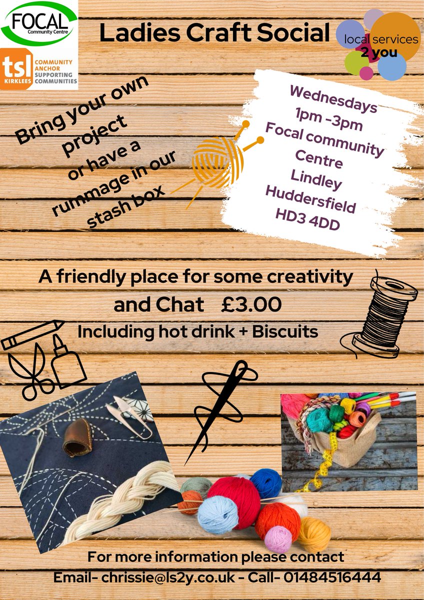 Back to our normal room at Focal Community Centre 
Join us,    HD3 4DD