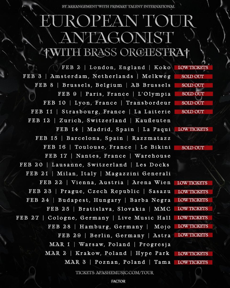 Antagonist Tour London X6 