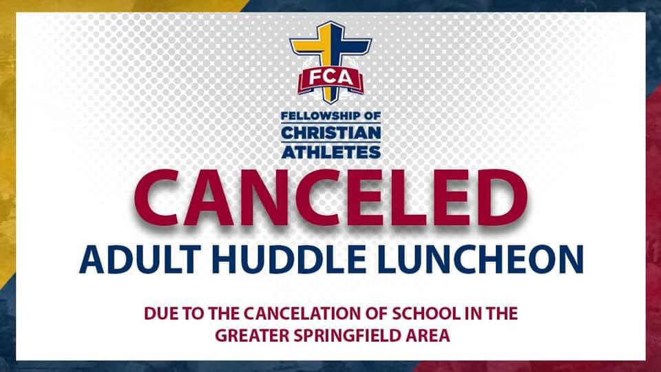 GSA_FCA's tweet photo. Due to the cancelation of schools in the Greater Springfield Area on Tuesday, January 9 the FCA Adult Huddle Luncheon has been rescheduled for January 16. 

Please visit https://t.co/MDQqzDacis for more information or reach out to cpentecost@fca.org with questions. https://t.co/GgLrf8jJ6O