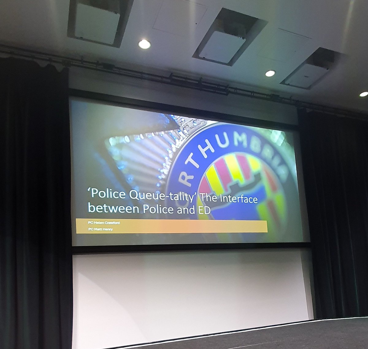 Great to hear from our colleagues at Northumbria Police to give their view of life in ED as a police officer. 

#northumbriapolice #nemconference