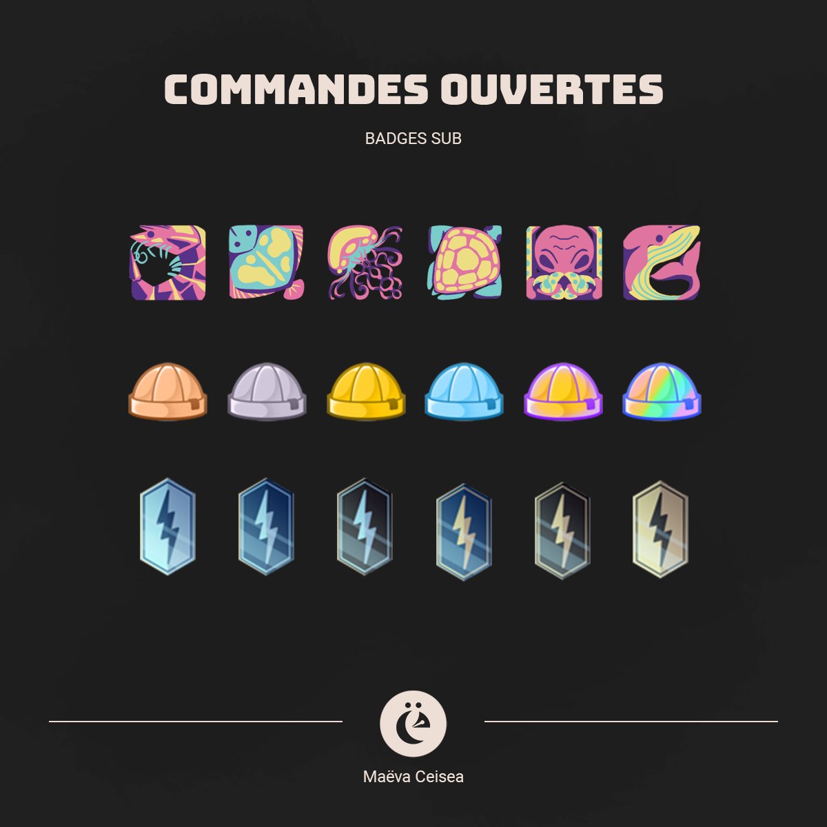 MaevaCeisea's tweet photo. 2024 Je me lance ! 🎨

j'ouvre mes commandes Je crée des illustrations personnalisées. Badges - emotes statique ou animé et overlays.

📝 signature d'un devis, majeur uniquement. 
Contact par mail ou mp https://t.co/5FzrEPomhY