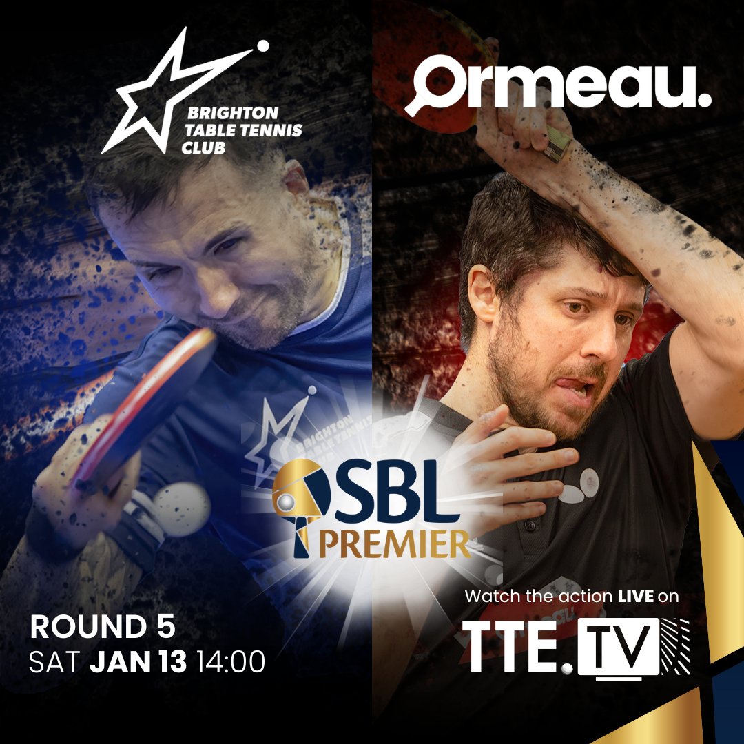 TableTennisENG's tweet photo. Big smashes guaranteed... why not tune into @BTTCOfficial v @OrmeauTTC on https://t.co/Xgo6eN22Wt this Saturday at 2pm on https://t.co/Xgo6eN22Wt?

#tabletennis #SBLPrem https://t.co/HJ0xXoF8HJ