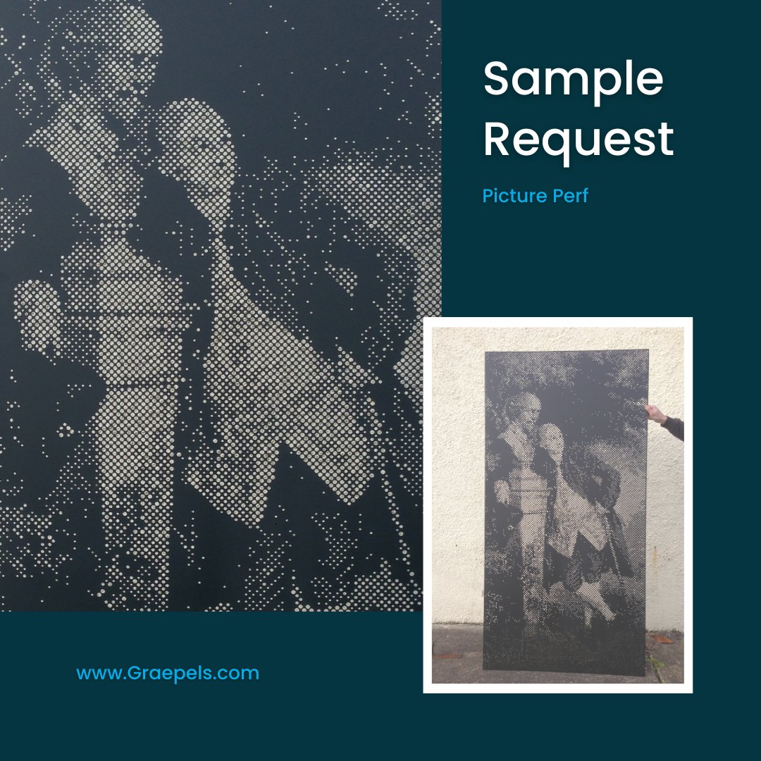 Graepels's tweet photo. Throwback of a sample request for our #PicturePerf. This historical image captures an artist's work, a moment in time through #perforatedmetal. Graepels understand the capabilities, issues & limitations, secure in our knowledge & the creative possibilities. #Design #History https://t.co/NqYd1E5YfL
