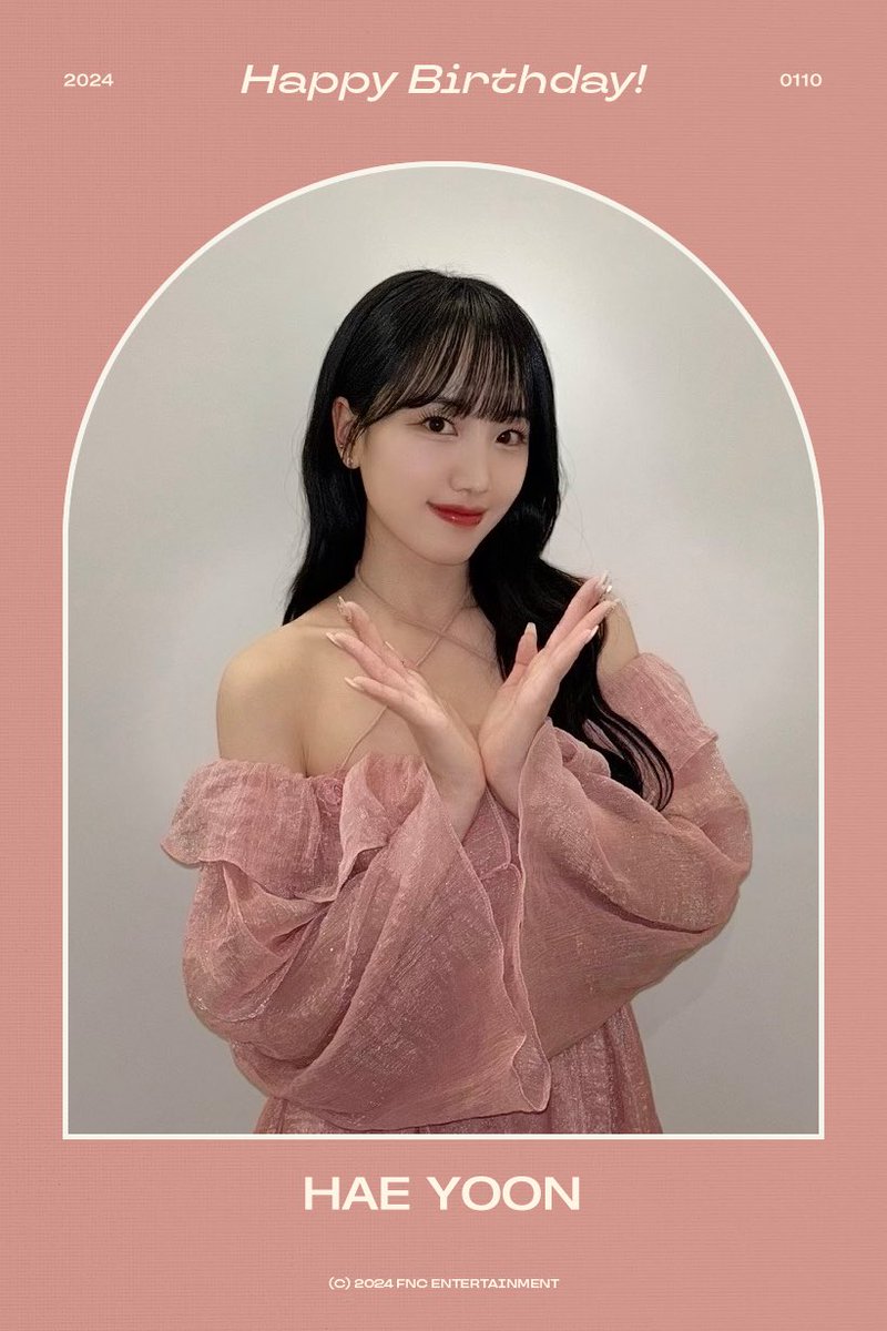 FNC_ENT's tweet photo. [#2024HBD] 오늘, 1월 10일은 Cherry Bullet 해윤의 생일입니다.
Cherry Bullet 해윤의 생일을 축하해주세요 :-)

#CherryBullet #체리블렛 #해윤 #HAEYOON #HappyHAEYOONDay https://t.co/t98eWF6Vs7