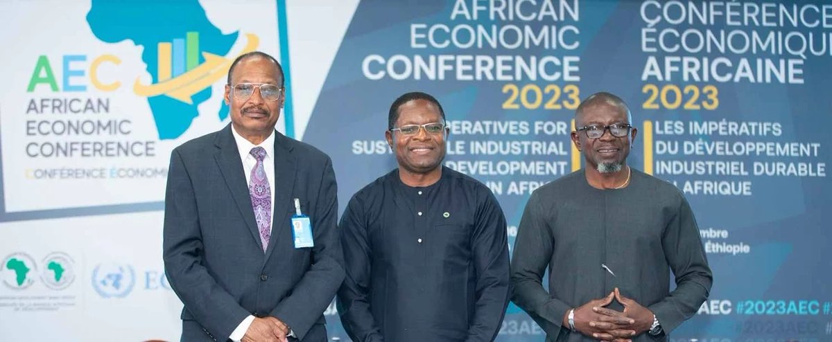 AfDB_Group's tweet photo. #2023AEO: @AfDB_Groupโs chief economist and VP, @ProfUrama, urges African countries to develop regional value chains to stimulate industrialization. Catch up on other takeaways from the #AfricanEconomicConference: https://t.co/iytm61GOKAโฏ #Ethiopia #IndustrializeAfrica https://t.co/H2vlG15fNL