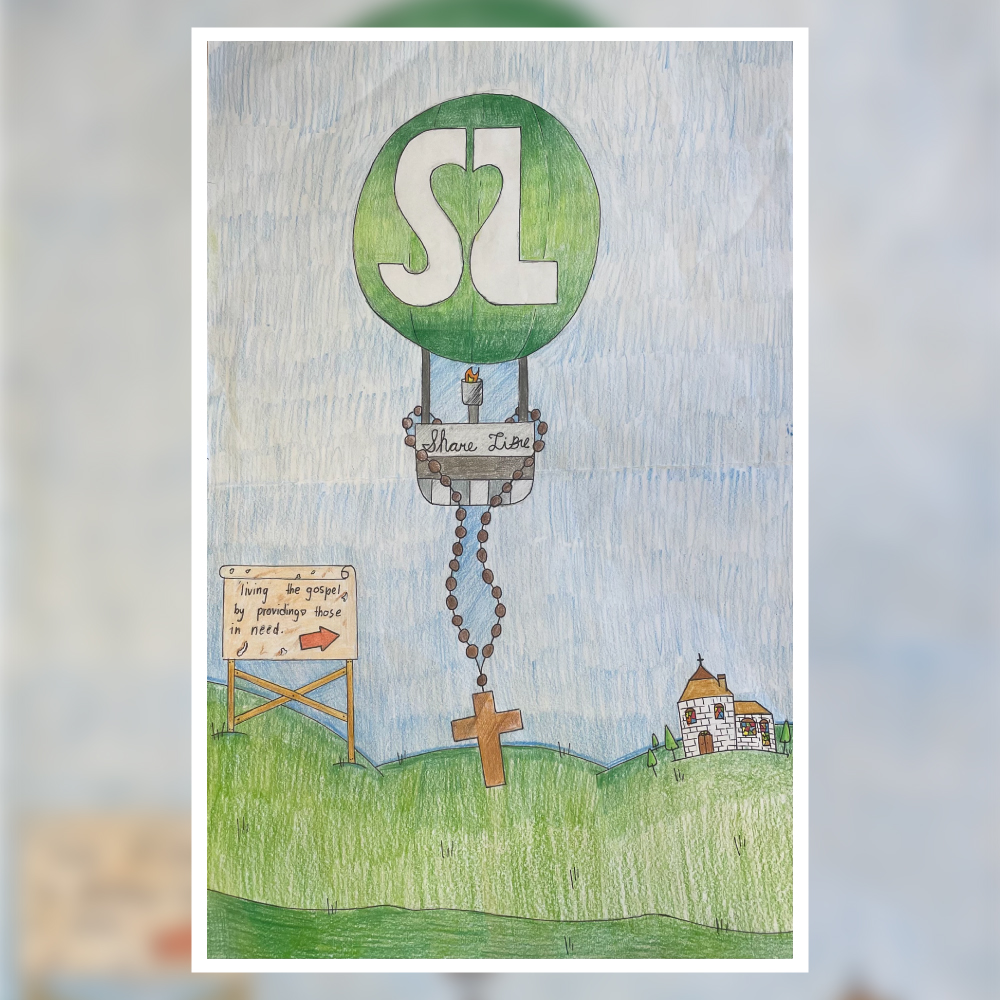 Introducing the incredible artwork by Colby, a talented grade 7 student from @StJoeBramDPCDSB @DPCDSBSchools, 9th place finalist in the 16th Annual ShareLife Poster Contest! Thank you, Colby, for sharing your exceptional talent with us. Your creativity shines brightly!