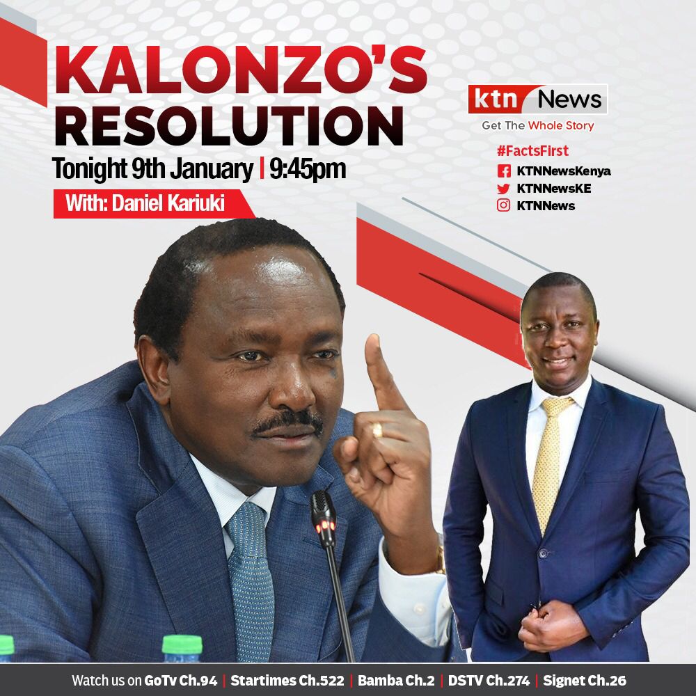 Tune in at 9:45 on KTN News for an exclusive interview with Wiper Leader Kalonzo Musyoka as Daniel Kariuki engages him in a discussion on his resolution. Don't miss out! #KalonzosResolution #KTNNews #FactsFirst @skmusyoka @dannykariuki