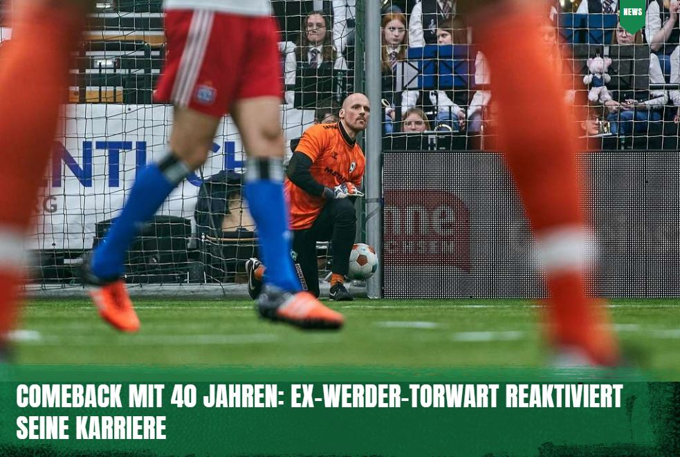 DeichStube's tweet photo. Eigentlich war die aktive Karriere längst vorbei. Tobias #Duffner wurde Torwarttrainer und kickte in der #Werder-Traditionsmannschaft. Jetzt wechselt der 40-Jährige plötzlich wieder in die Regionalliga 👉 https://t.co/SQVx4WvXBQ https://t.co/KjwrNmeycG