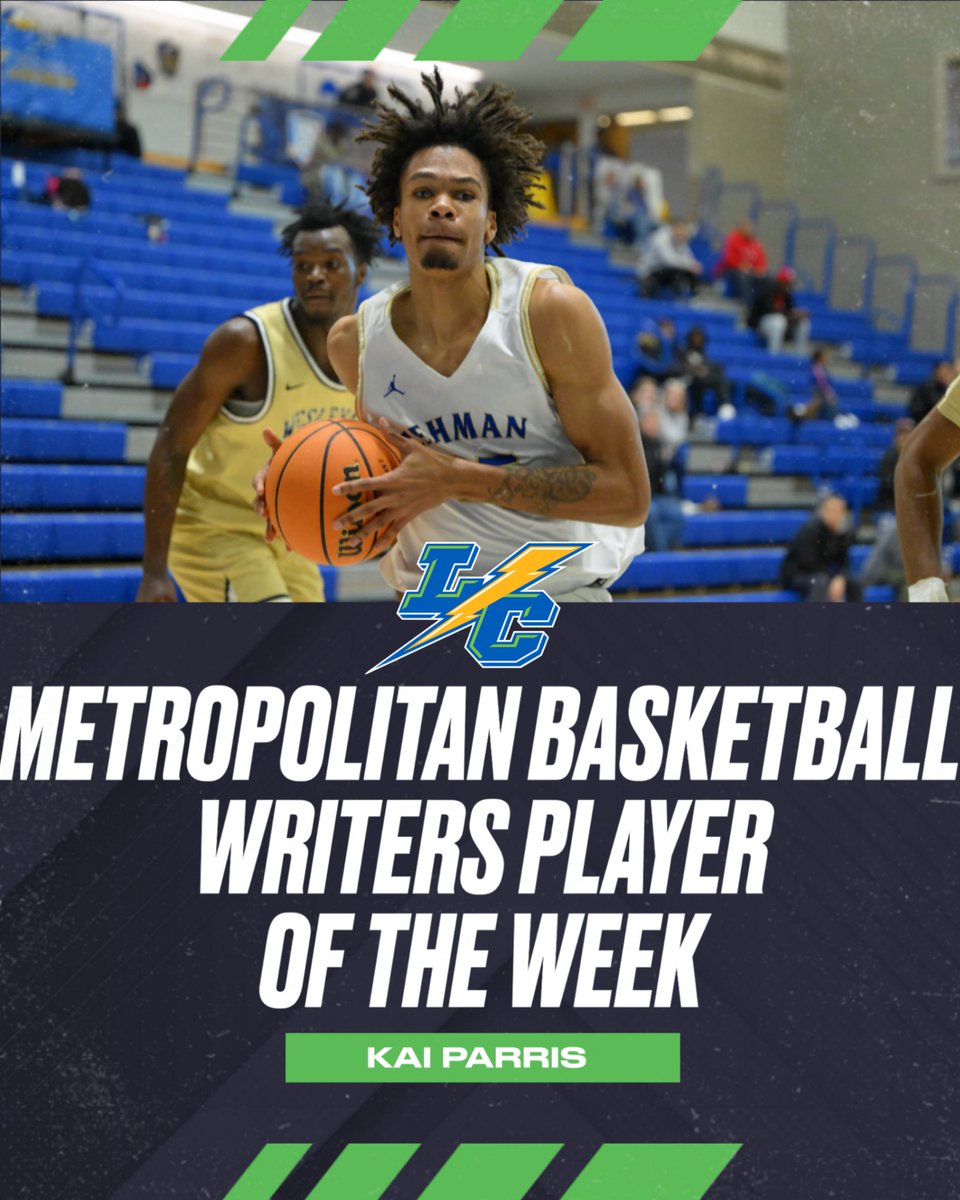 The Bronx native averaged 20.5 points and 10.0 rebounds as the Lightning defeated CCNY 79-70 (OT) Wednesday and edged Brooklyn 70-67 for a pair of CUNYAC victories.