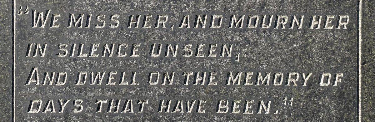 “WE MISS HER, AND MOURN HER 
IN SILENCE UNSEEN,
AND DWELL ON THE MEMORY OF
DAYS THAT HAVE BEEN.”

#StPeters #HuttonCranswick #GravesidePoetry