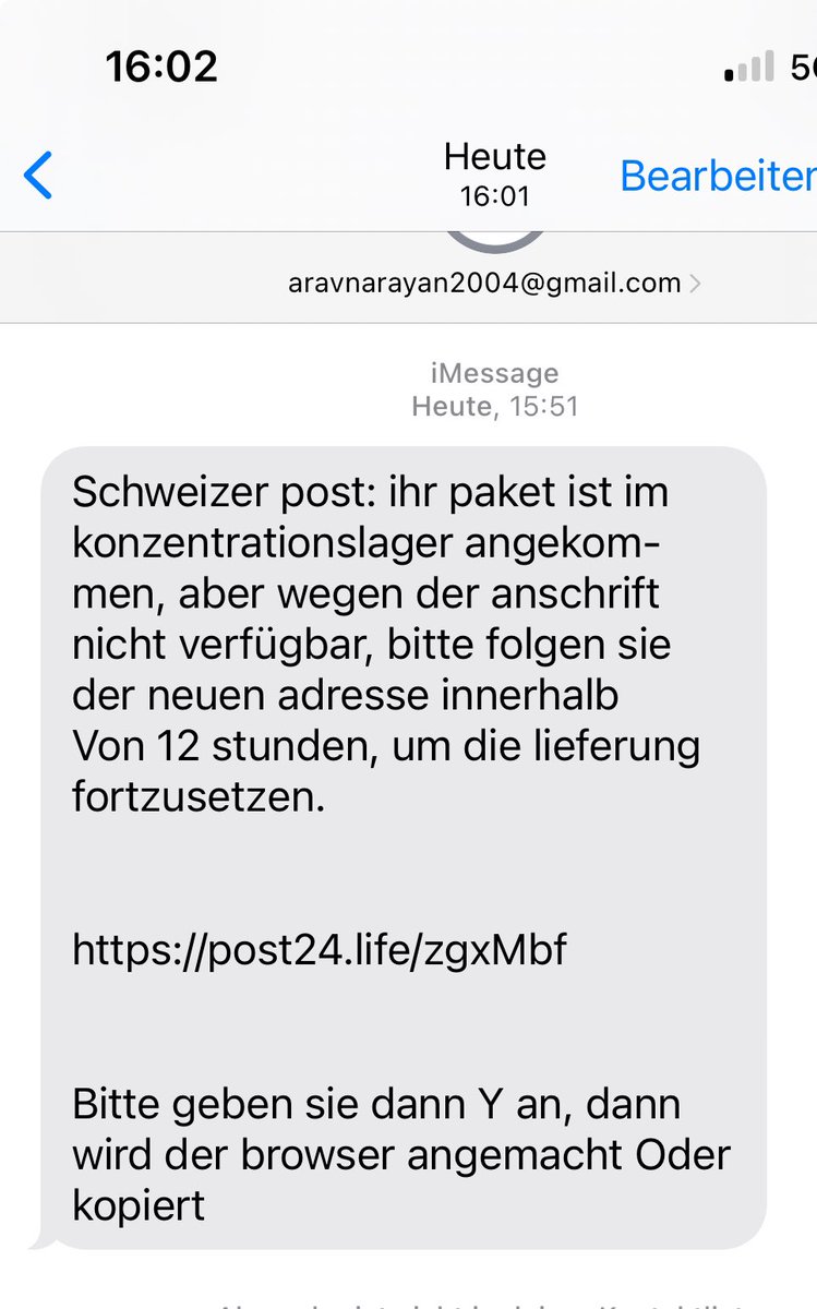 Wenn Du als Deutscher so eine Spamnachricht erhältst, schaust Du doch erst einmal blöd aus der Wäsche. 😂