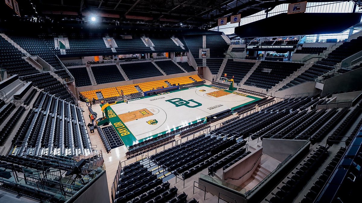 FOS's tweet photo. This past week, Baylor opened its new $212.6 million basketball arena — Foster Pavilion.

• 223,500 sq. ft.
• 7,000+ capacity
• Along the Brazos River
• Courtside Club, Sideline Club
• Separate practice courts, offices, training space https://t.co/3AQUpAgPpy