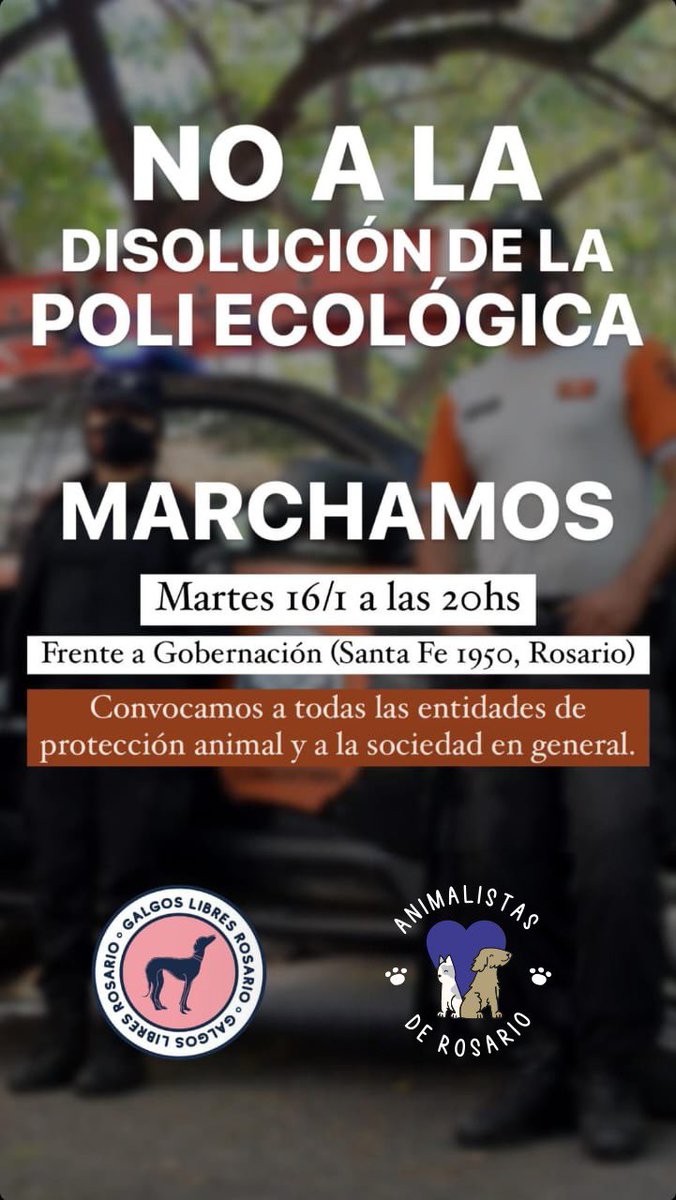_animalistas's tweet photo. NO A LA DISOLUCIÓN DE LA POLICÍA ECOLÓGICA🚨❌

Acompañanos en esta lucha https://t.co/TyyBjZ0CVG