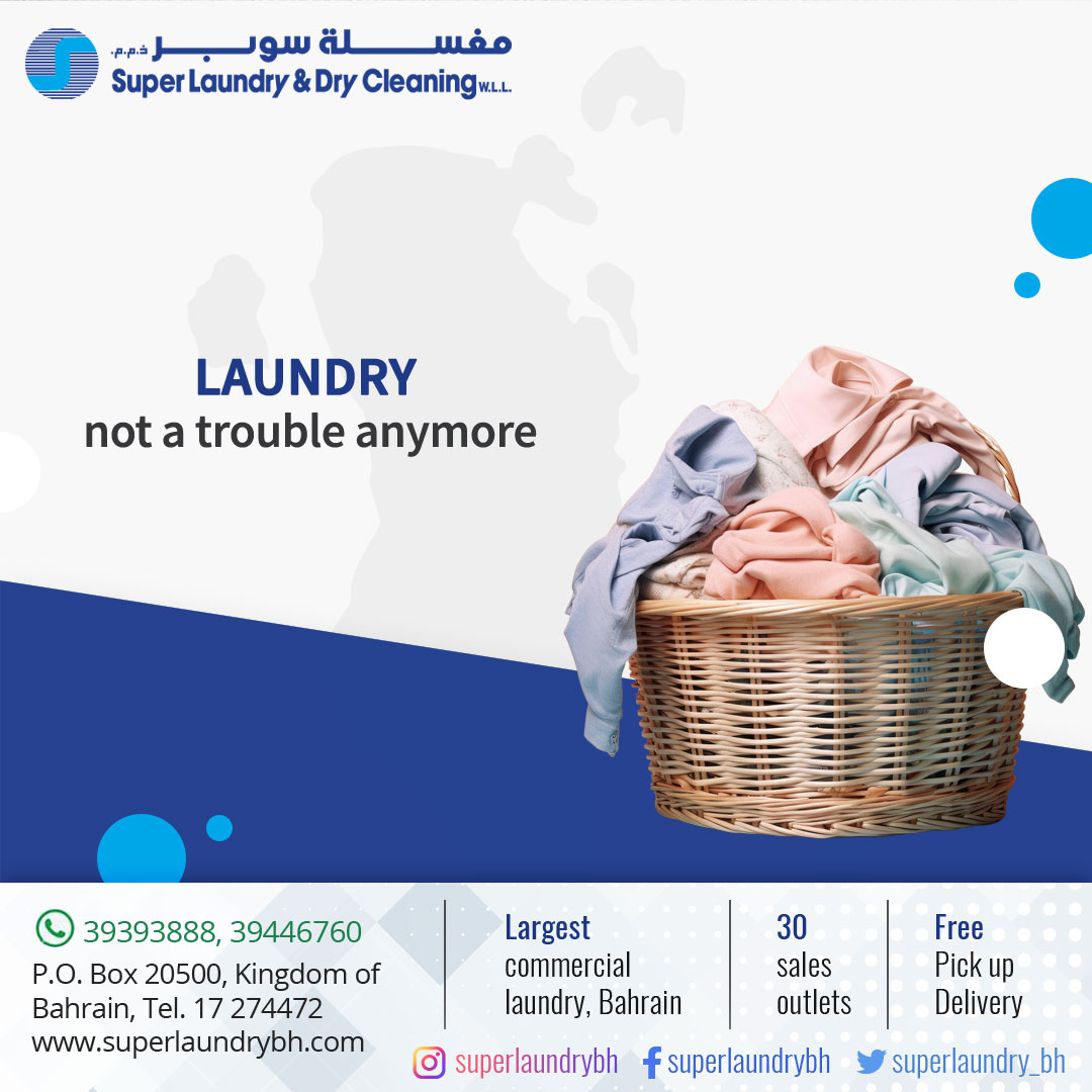superlaundry_bh's tweet photo. Handling #Laundry is not a trouble anymore. Just Dial Super Laundry and we will pickup, #wash, dry, fold and deliver back at your doorstep. #SuperLaundry, #Bahrain. Call us 17274472. WhatsApp 39393888, 39446760. https://t.co/KaKM9eu816
#OnlineLaundry #LaundryOnline https://t.co/MuXzW3QCc9