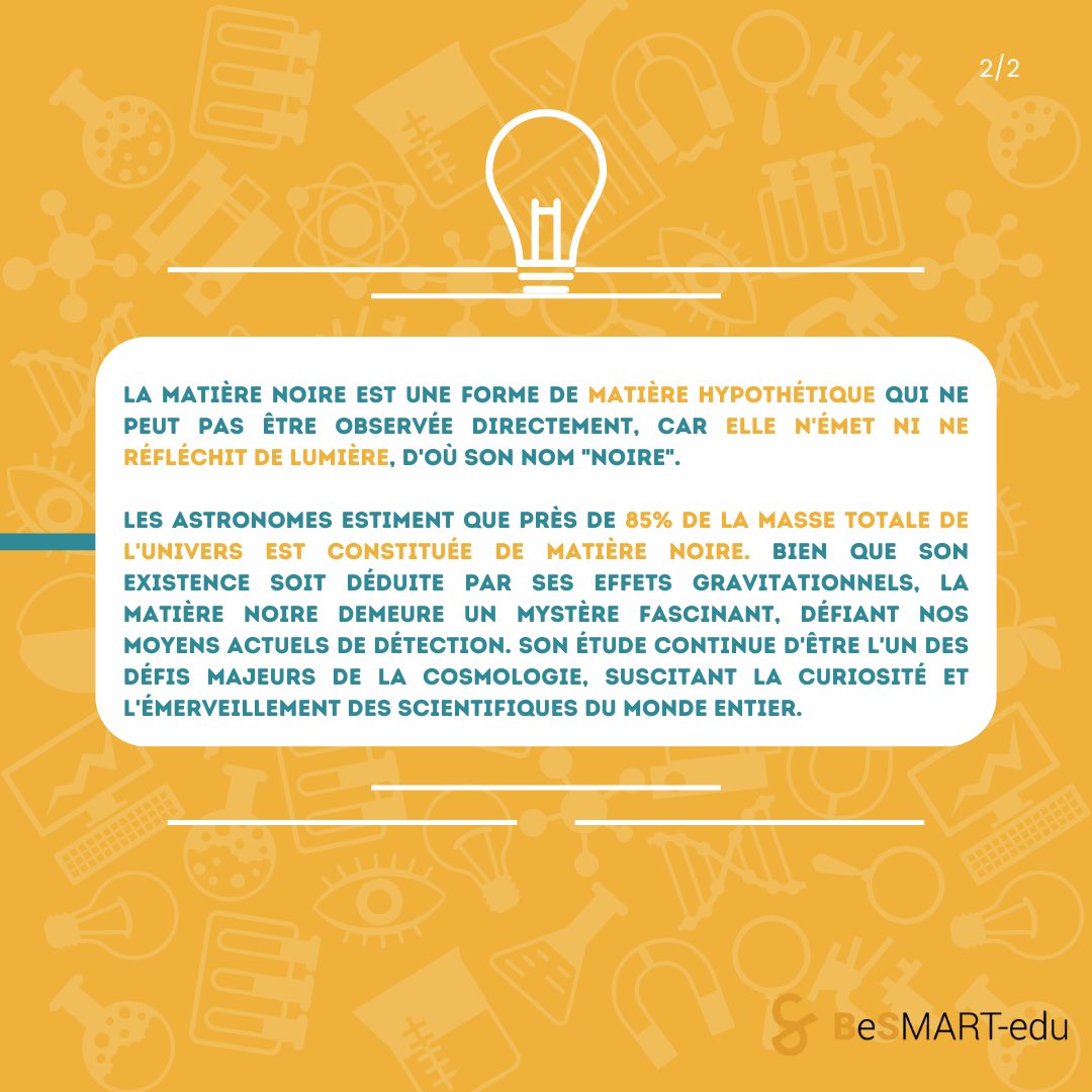 Connais-tu la fascinante matière noire, l’invisible qui façonne l’univers ?

Plongeons ensemble dans les mystères cosmiques et découvrons les secrets cachés au cœur de l’espace. 🌌✨ 

#doyouknow #space #astronauts #sciencesphysiques #decouverte