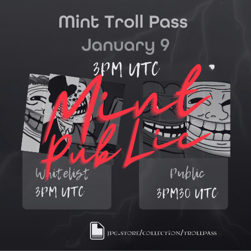 trollfaceada's tweet photo. Public Mint Start
https://t.co/6Oqrmu5w8E https://t.co/bWMT1ozCvH