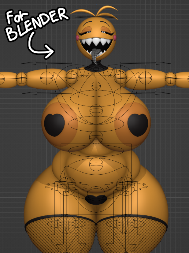 Cyanu_Cyanide's tweet photo. Release for my stylized Toy Chica model on Blender.
https://t.co/YXTSP53olG
Please note that it is pretty messy and unfinished since that's how I usually roll with my models. Feel free to fix or add to it yourself if you want. It also uses rigify too. :) https://t.co/LicGPt8HW2