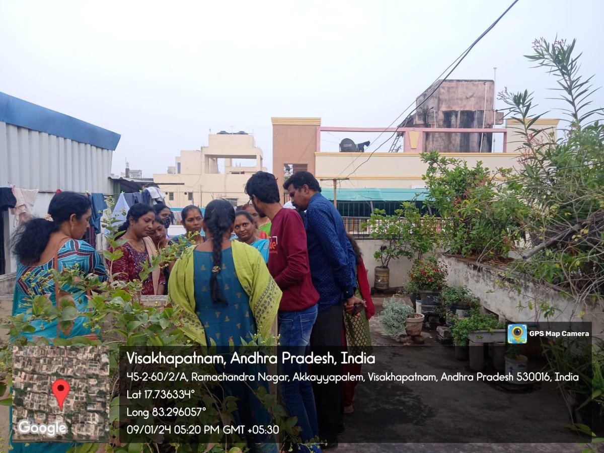 GVMC_VISAKHA's tweet photo. GVMC in association with the City Terrace Garden(CTG) group has distributed vegetable seeds and saplings under Eco Green initiative of Eco Vizag at Ramchandranagar, Akkayapalem. Also sensitized the citizens on benefits of Terrace Gardens.  

#TerraceGardens 
#EcoVizag 
#EcoGreen 
#ISupportEcoVizag